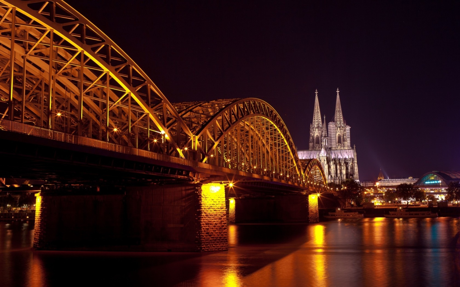 hohenzollern bridge, cologne cathedral, hohenzollernbrcke