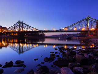 , , blaues wunder, night, germany, Dresden