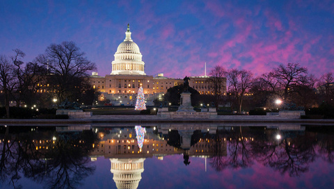 usa, park, meeting place, washington, united states capitol, evening