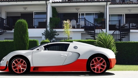 hotel, veyron, supercar, bugatti, grand sport, vitesse, red, white