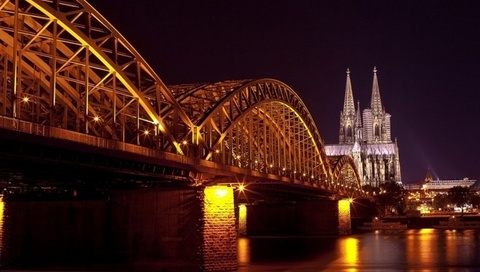 hohenzollern bridge, cologne cathedral, hohenzollernbrcke