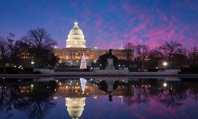 usa, park, meeting place, washington, united states capitol, evening