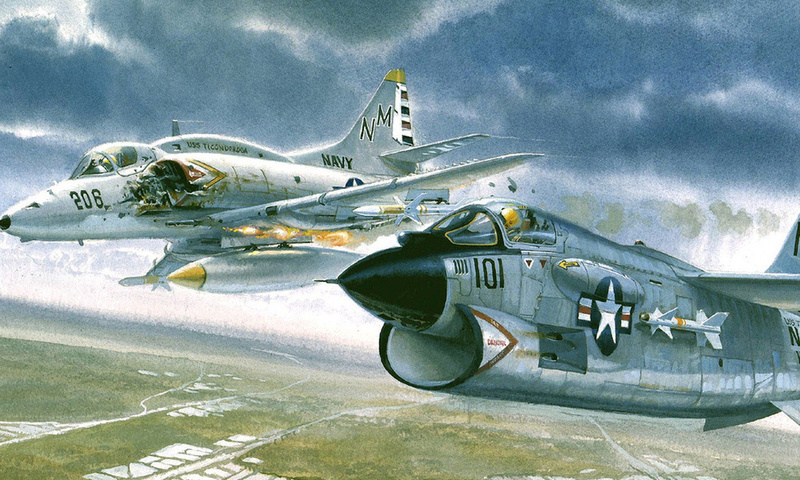 ltv a-7 corsair ii, Douglas a-4 skyhawk, , , , 