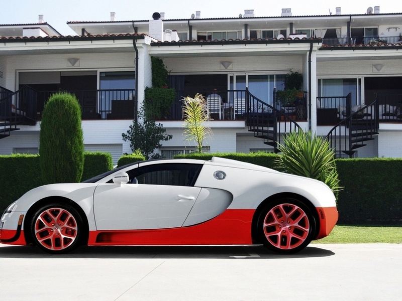 hotel, veyron, supercar, bugatti, grand sport, vitesse, red, white