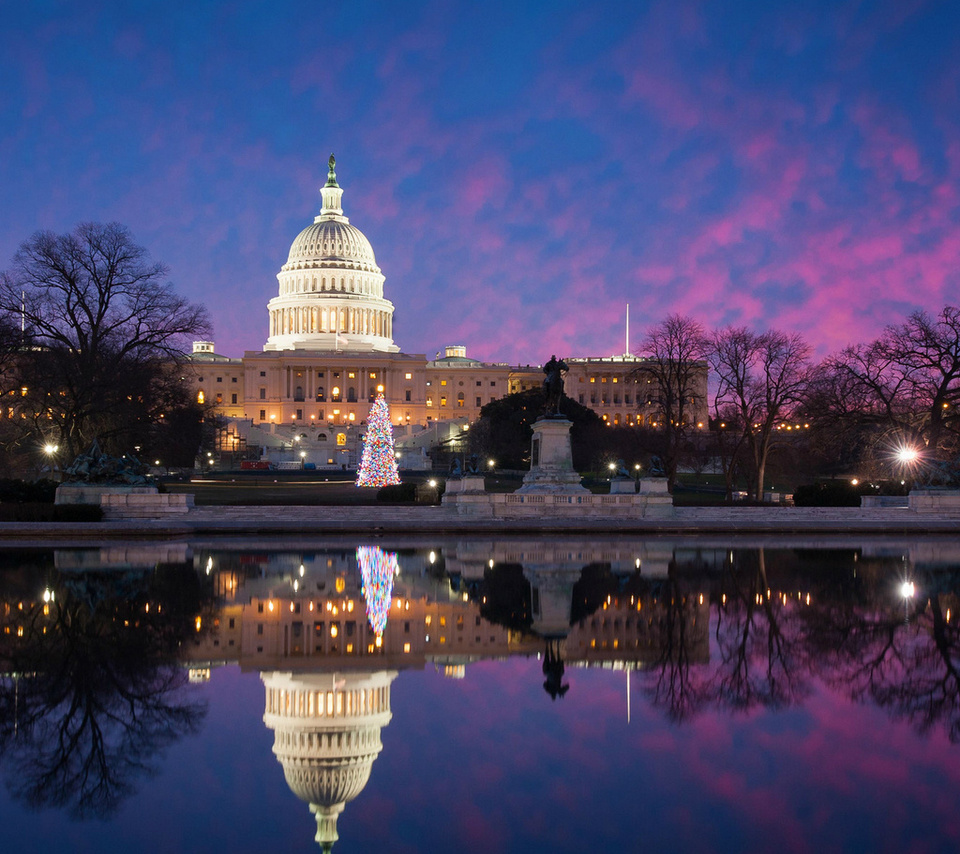 usa, park, meeting place, washington, united states capitol, evening