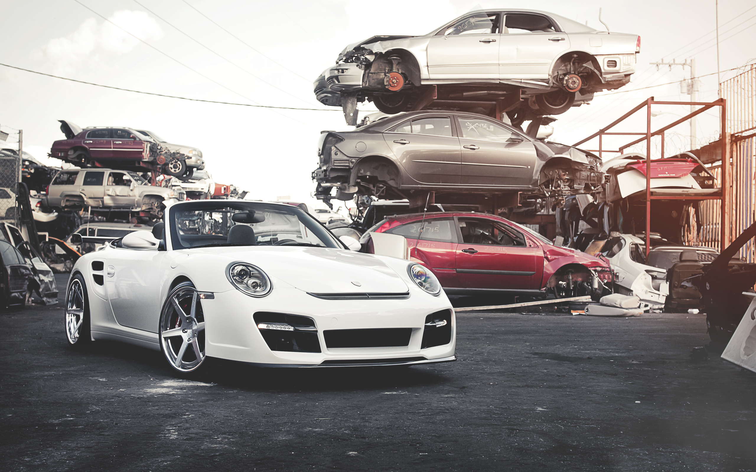 Porsche, , white, , turbo,  , , 911