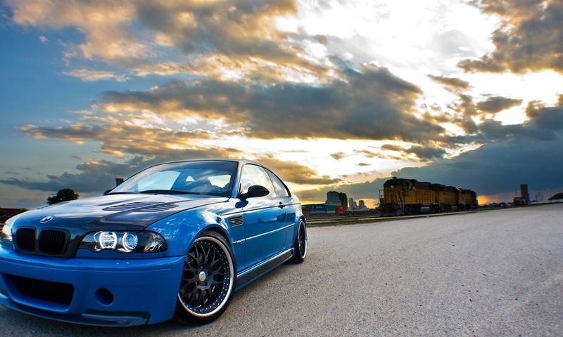 , e46, train, , blue, m3,  , clouds, Bmw, sky, 