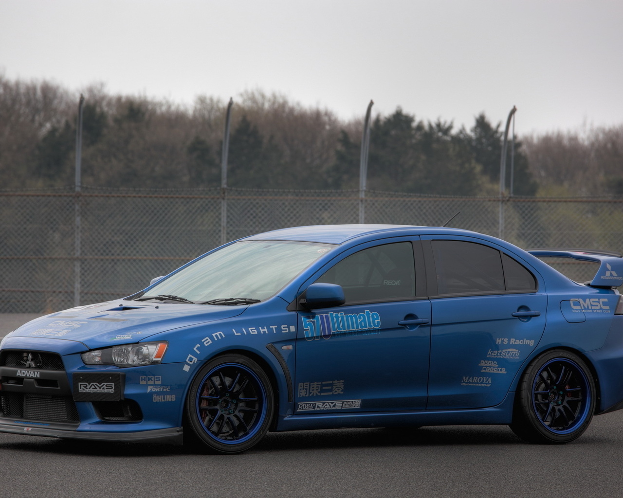 blue,  , Mitsubishi, , lancer evolution x