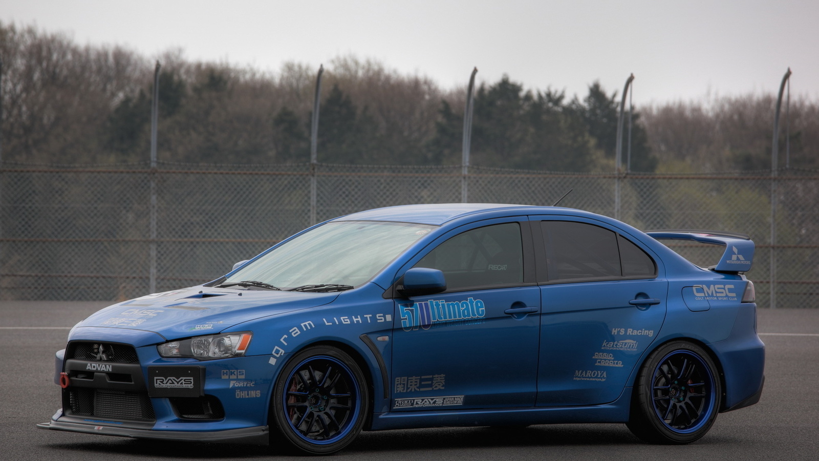 blue,  , Mitsubishi, , lancer evolution x