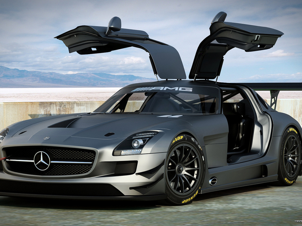 , 3d, mercedes benz amg sls