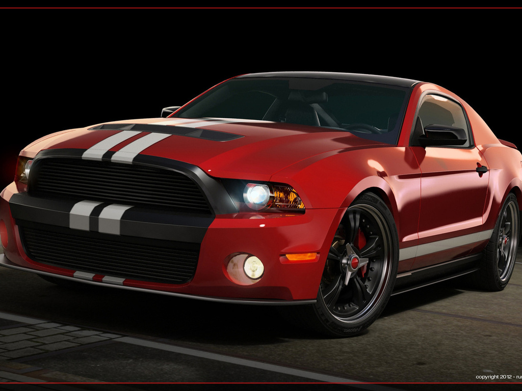 , 3d, ford mustang