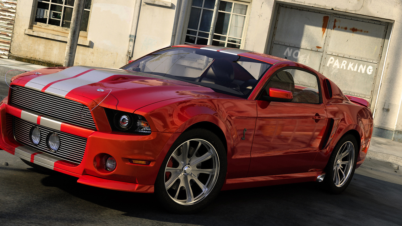 3d, 2010, mustang