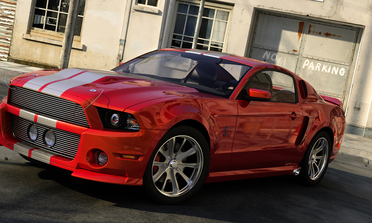 3d, 2010, mustang