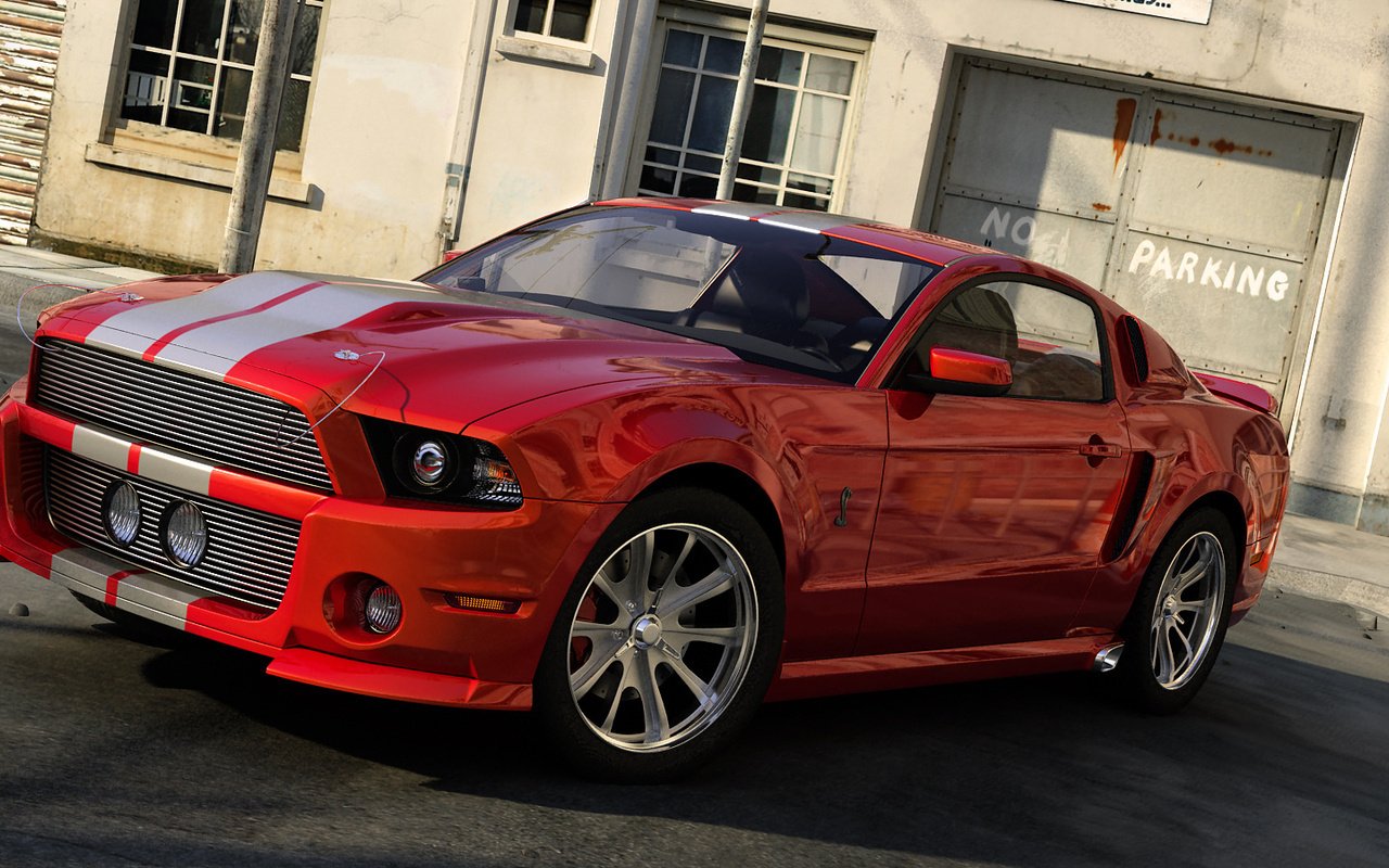 3d, 2010, mustang