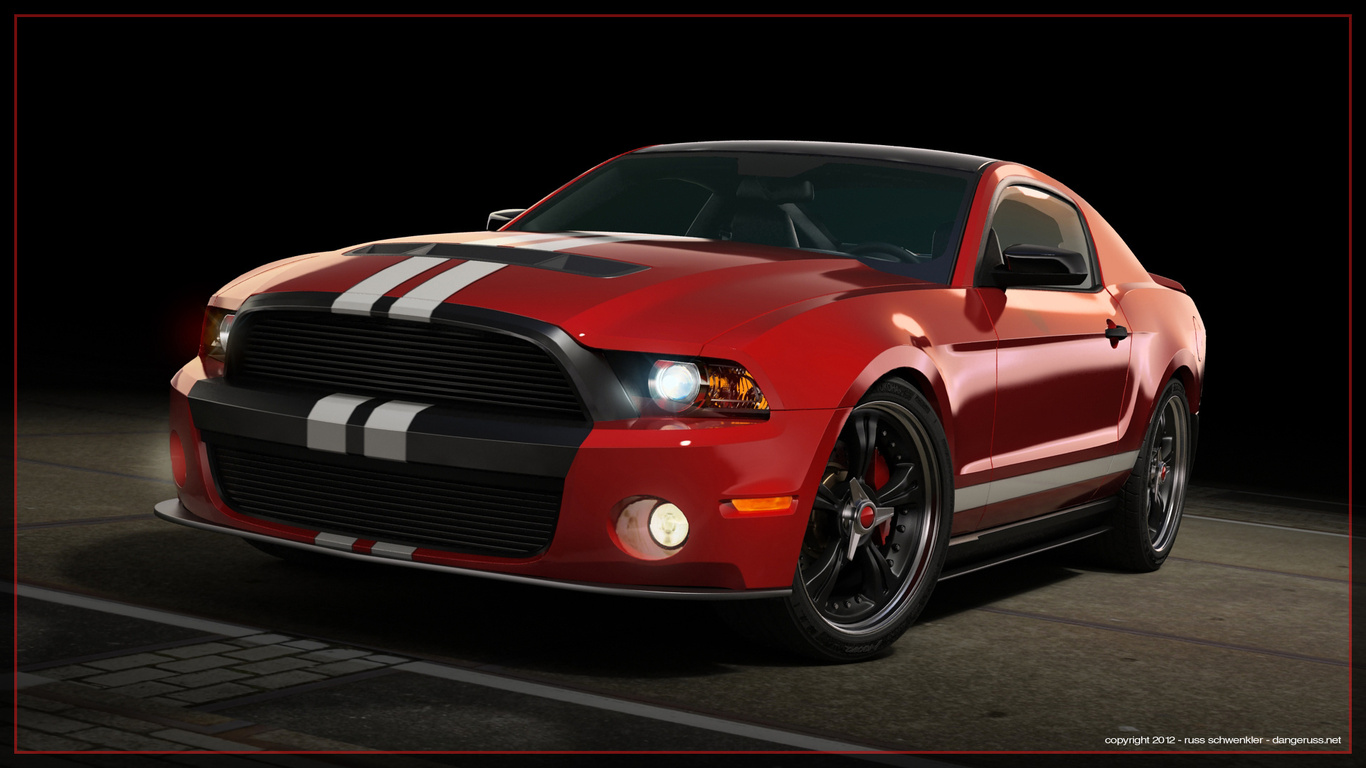 , 3d, ford mustang