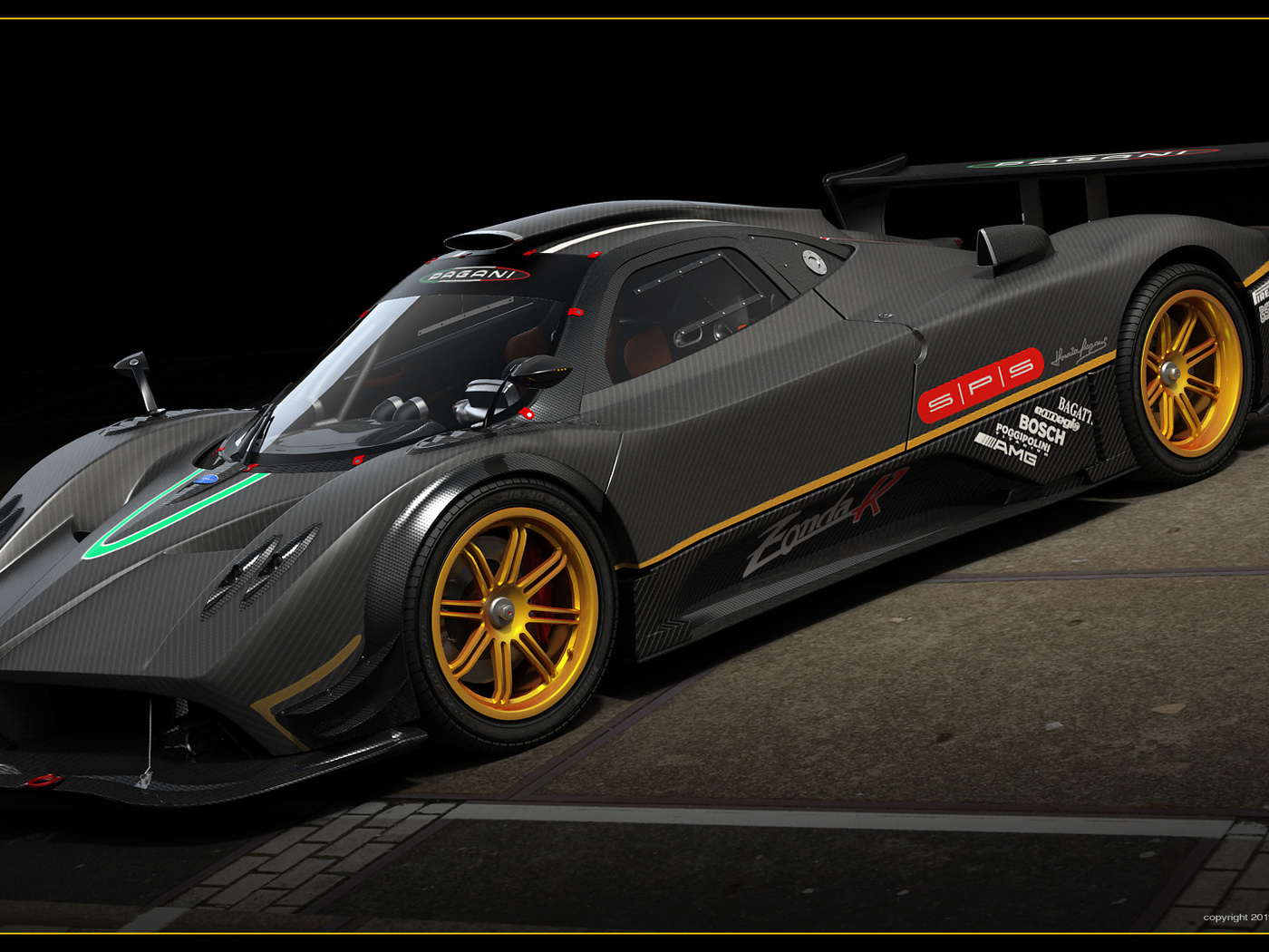 , 3d, pagani zonda r