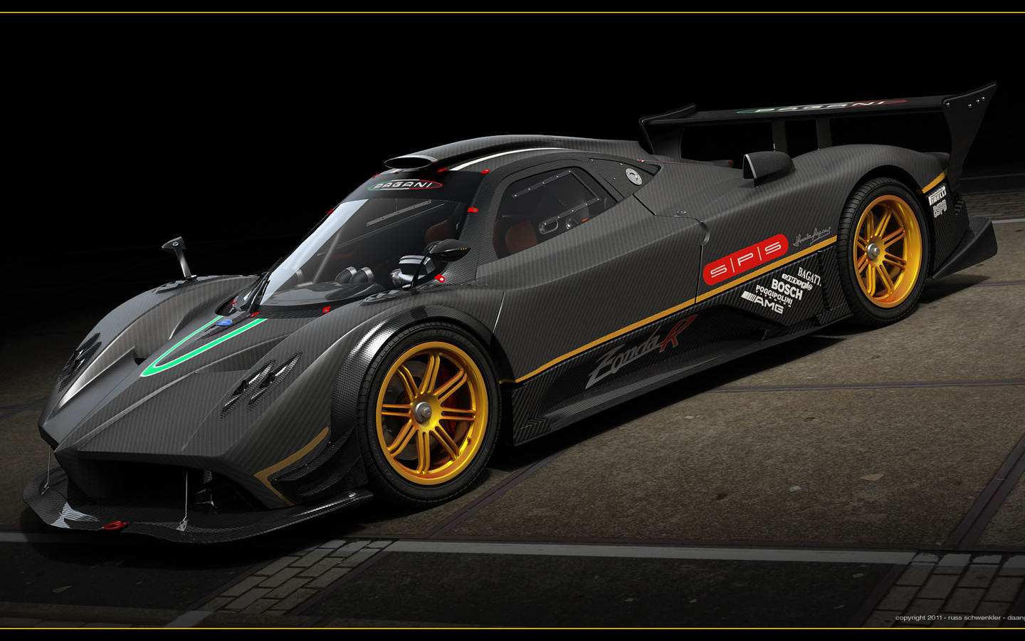 , 3d, pagani zonda r