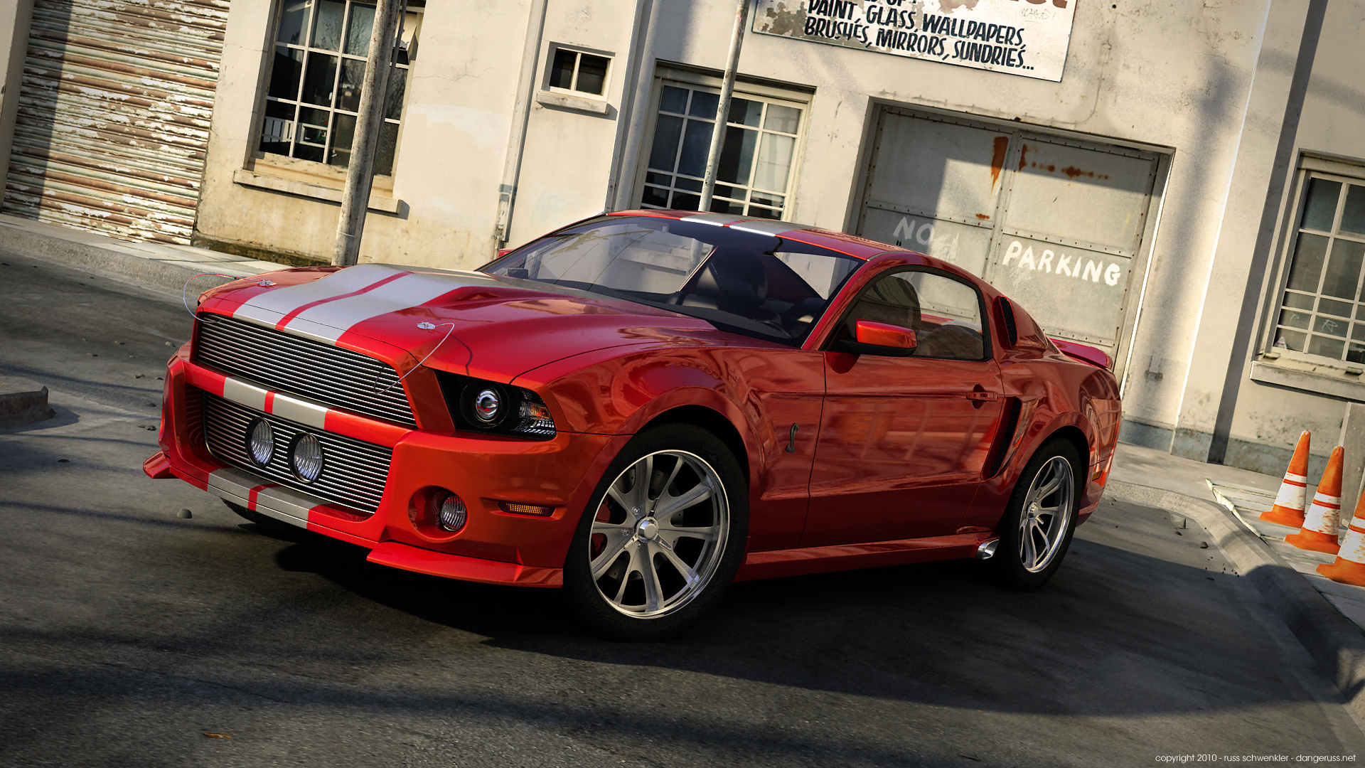 3d, 2010, mustang