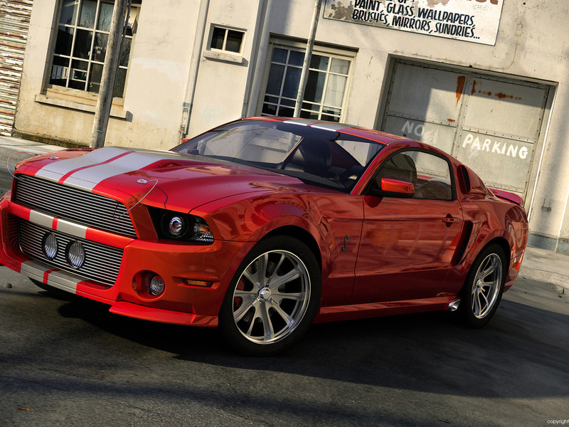 3d, 2010, mustang