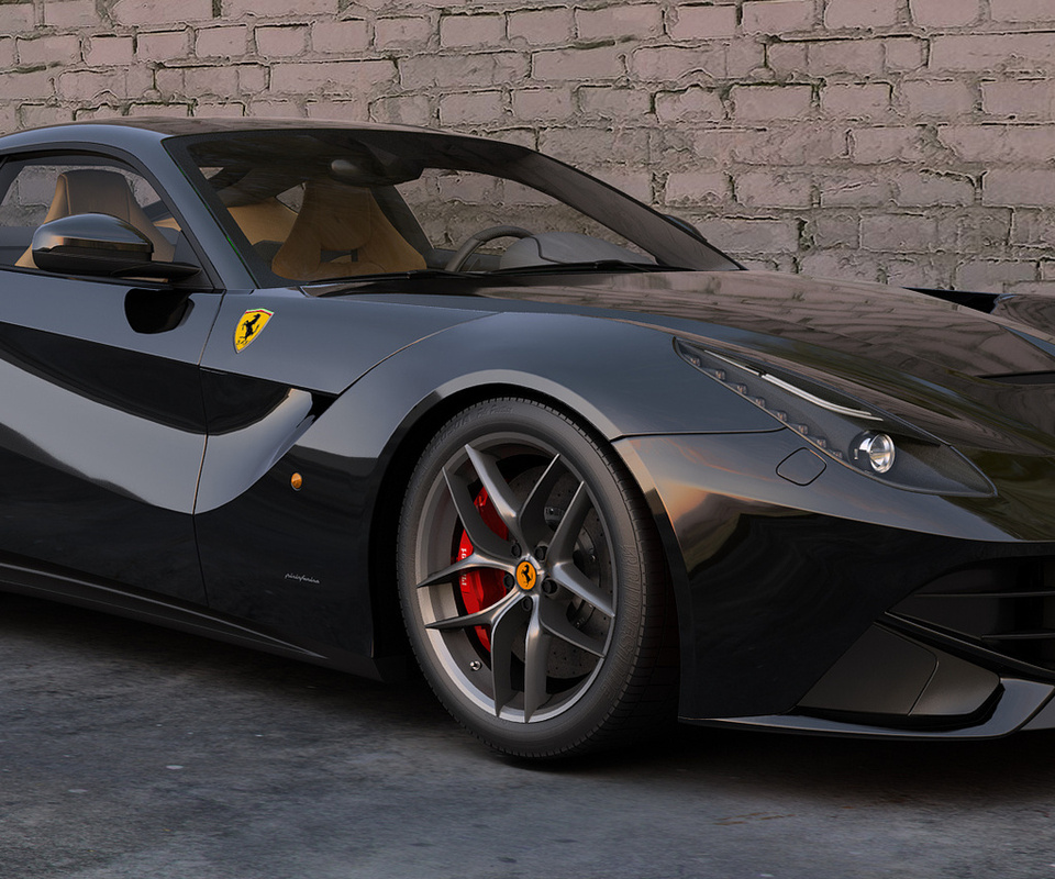 , 3d, ferrari