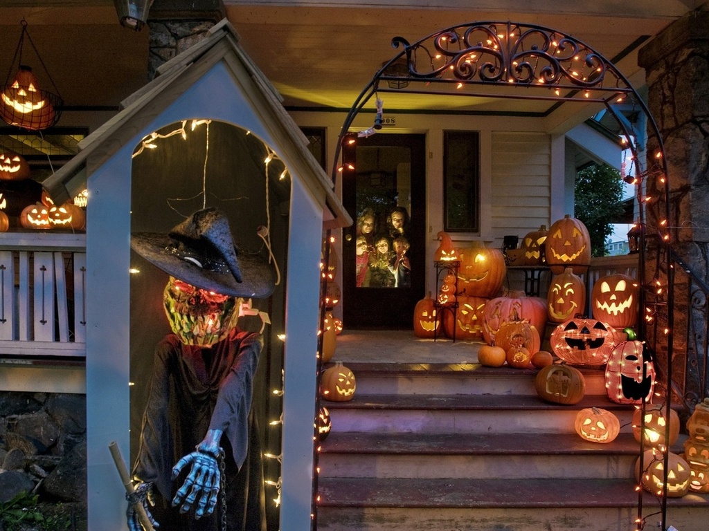 halloween, city, washington, tacoma, Usa, 