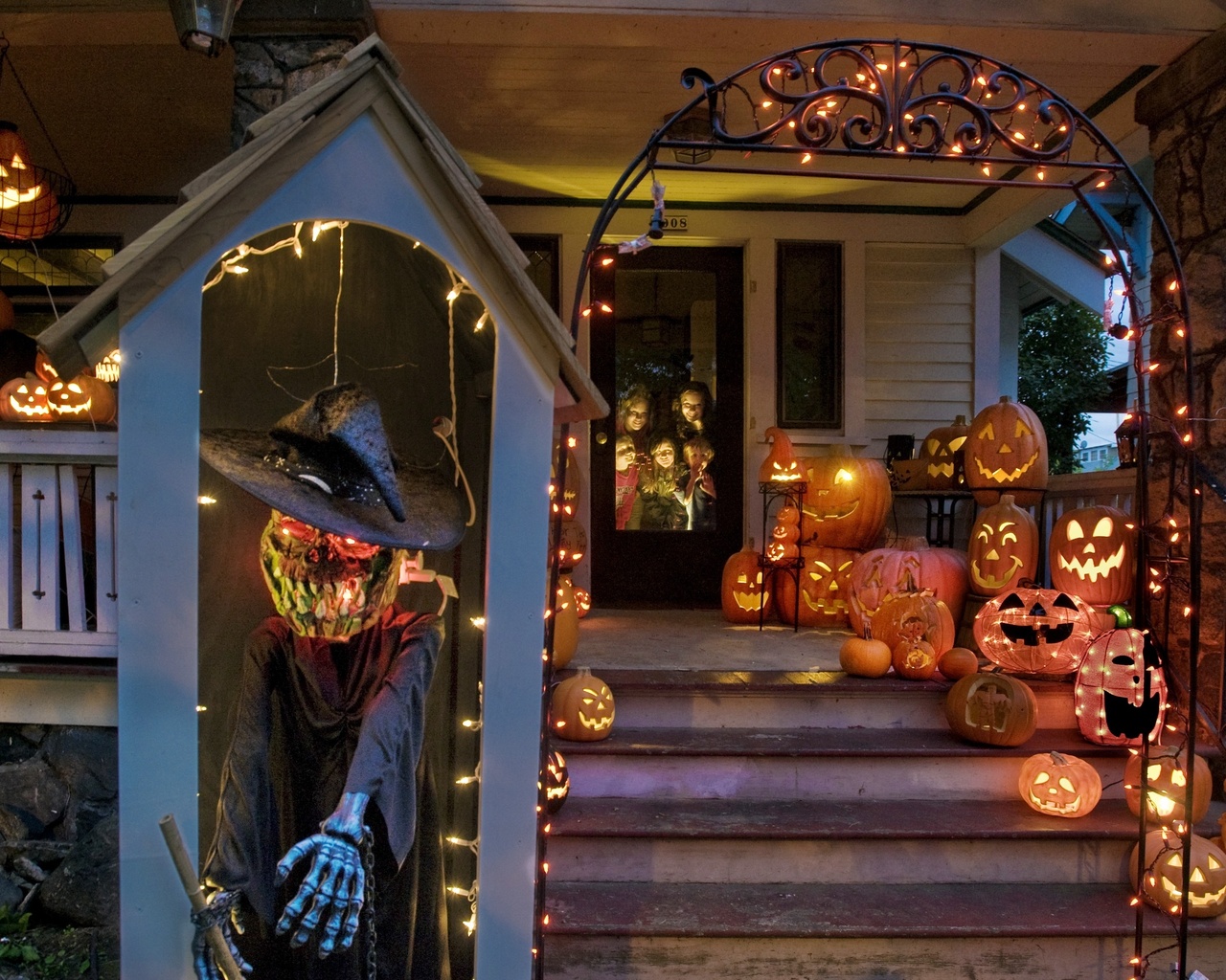 halloween, city, washington, tacoma, Usa, 