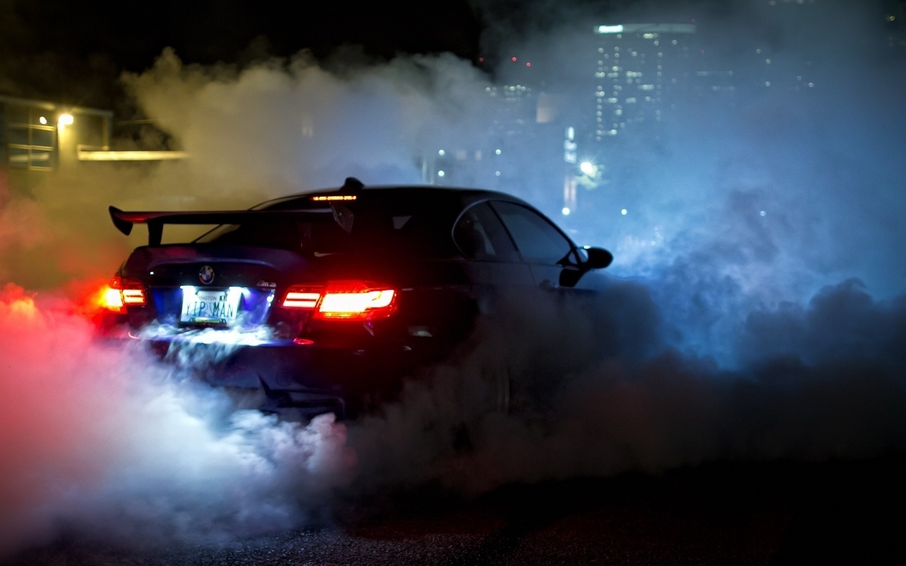 , e92, m3, blue, smoke, , , , Bmw, night, 