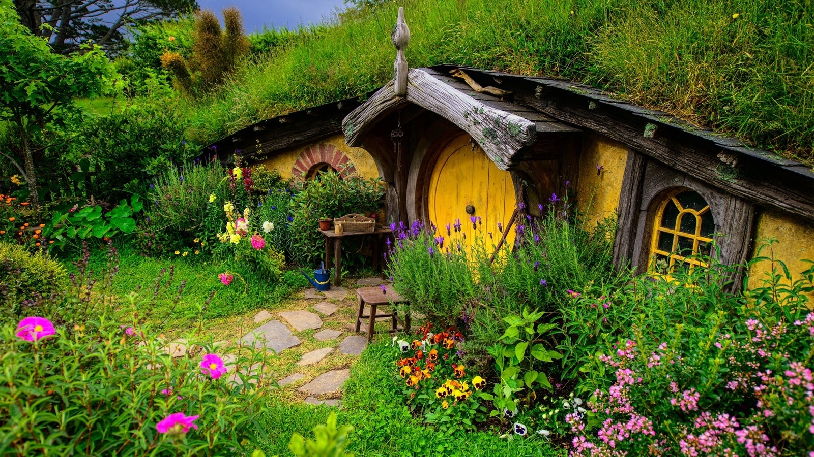 , hobbit, hobbit hole,  , , , , garden