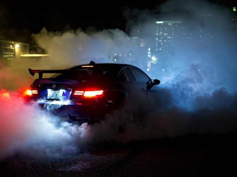 , e92, m3, blue, smoke, , , , Bmw, night, 