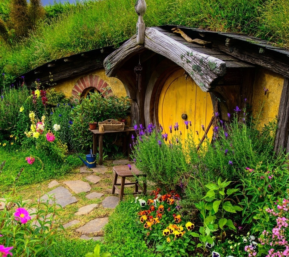 , hobbit, hobbit hole,  , , , , garden