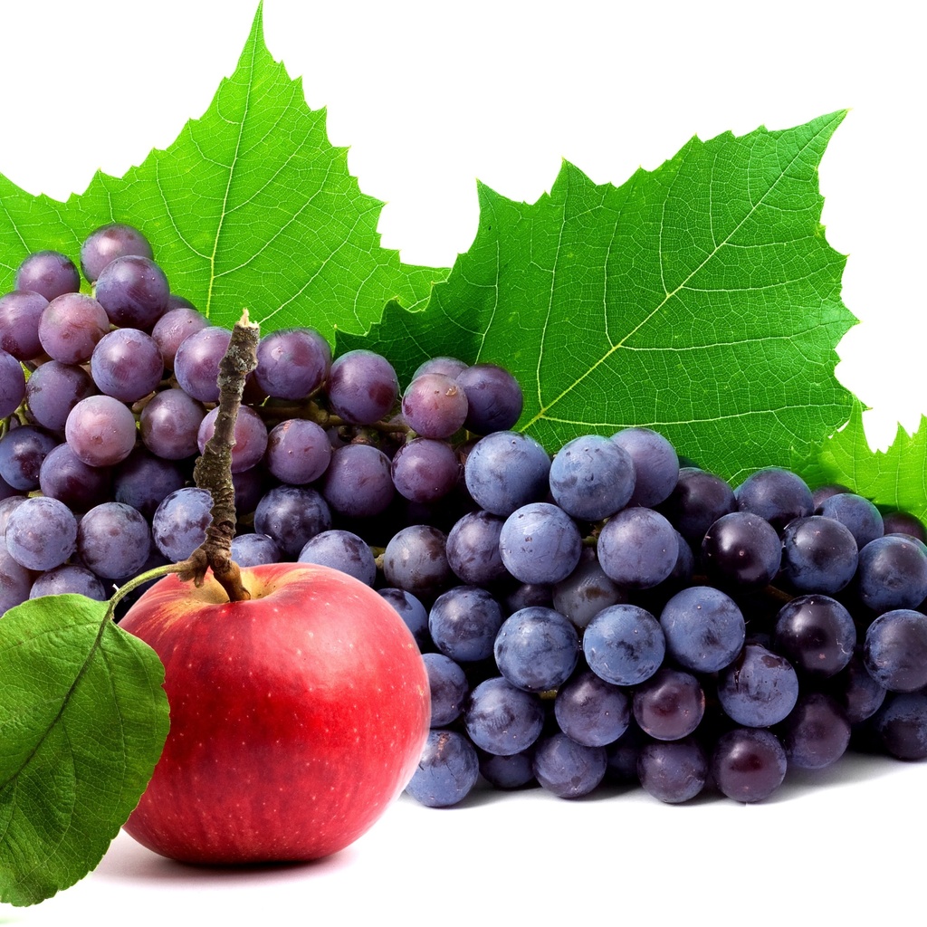 , , , apple, , , grapes