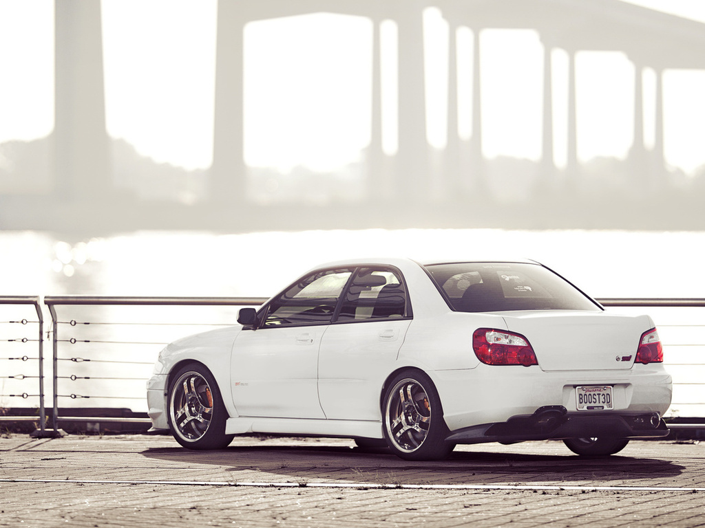 , sti, Subaru, , white, impreza, 