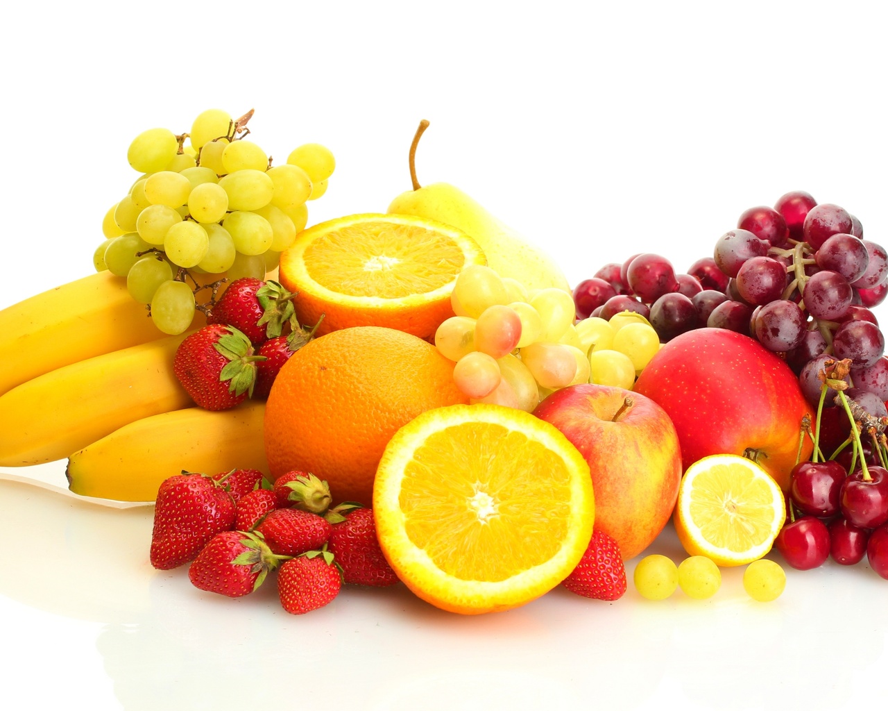 strawberry, , bananas, , , fruits, berries, 