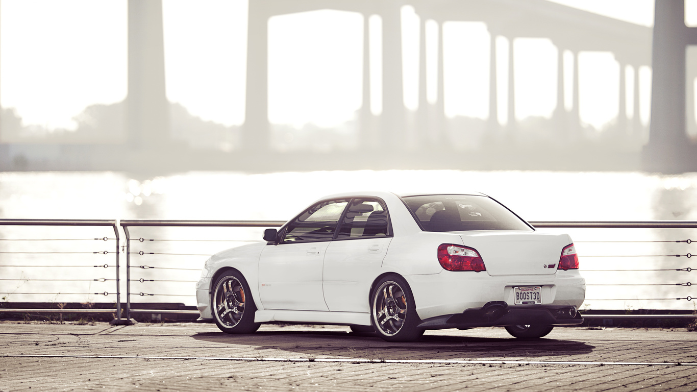 , sti, Subaru, , white, impreza, 