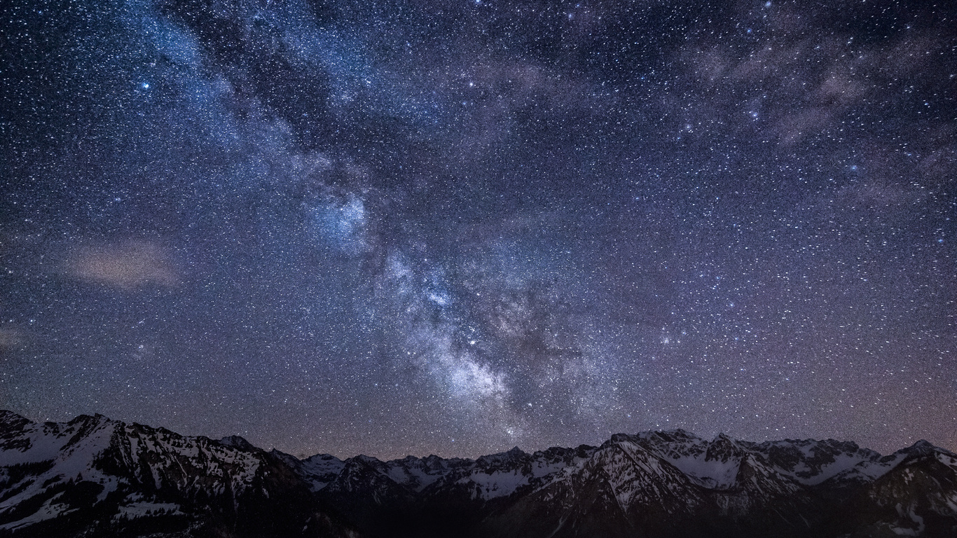 Germany, , stars, , milky way, night, bavaria, sky, mountains