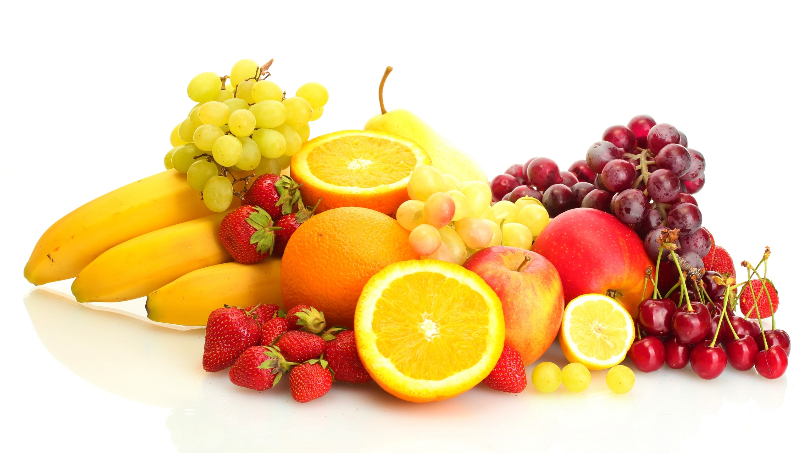 strawberry, , bananas, , , fruits, berries, 