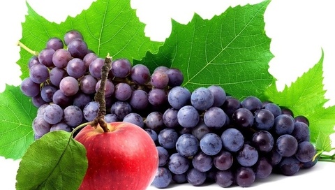 , , , apple, , , grapes