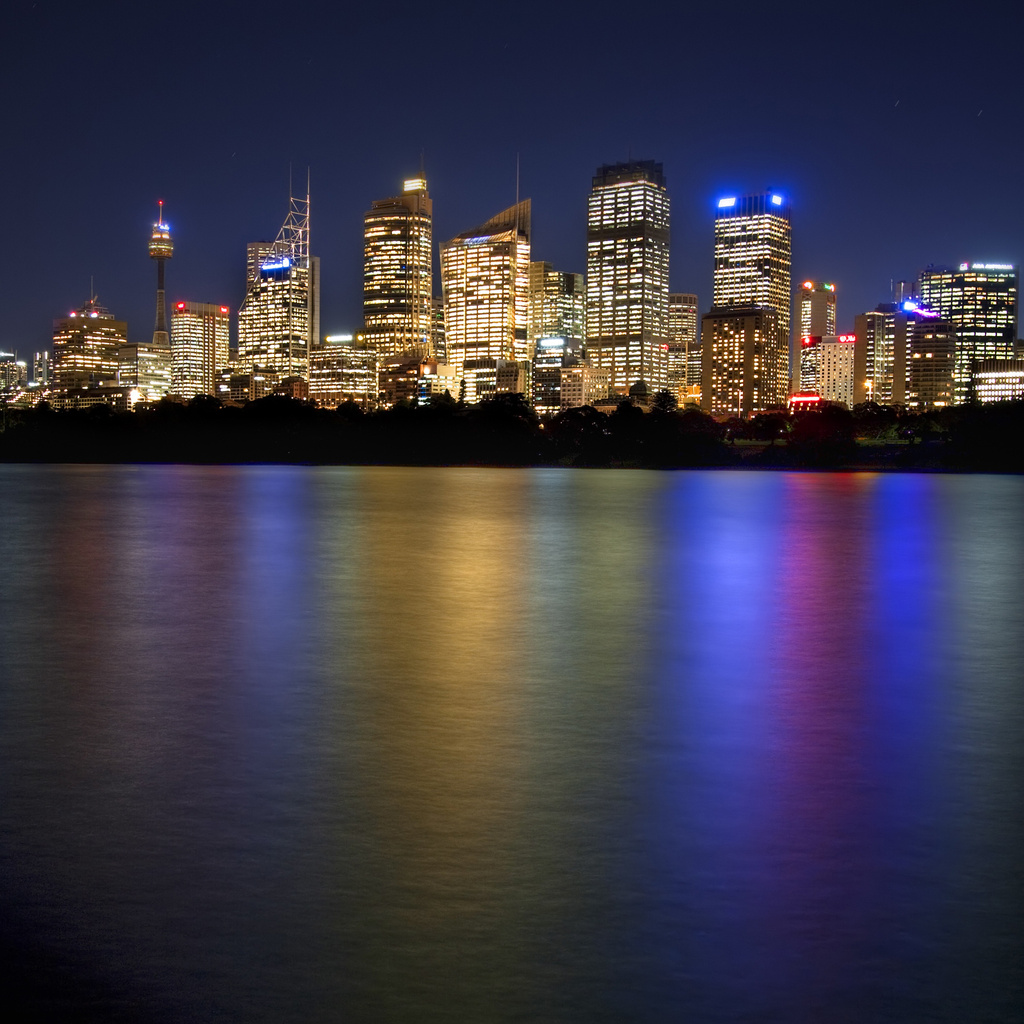 night, sydney, Australia, downtown skyline, , , 