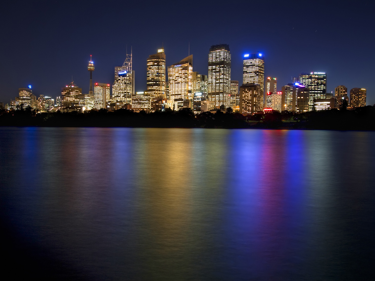 night, sydney, Australia, downtown skyline, , , 