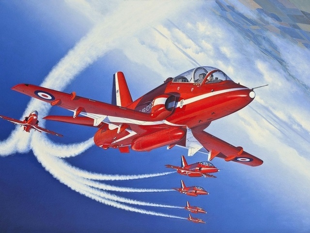 -, , red arrows, bae hawk 1, 