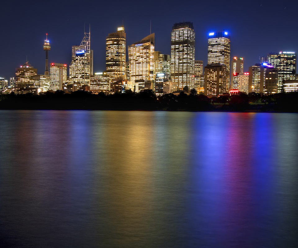 night, sydney, Australia, downtown skyline, , , 