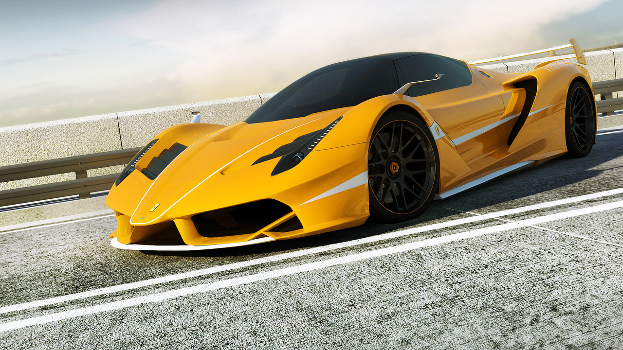 fxx, yellow, , f70, Ferrari