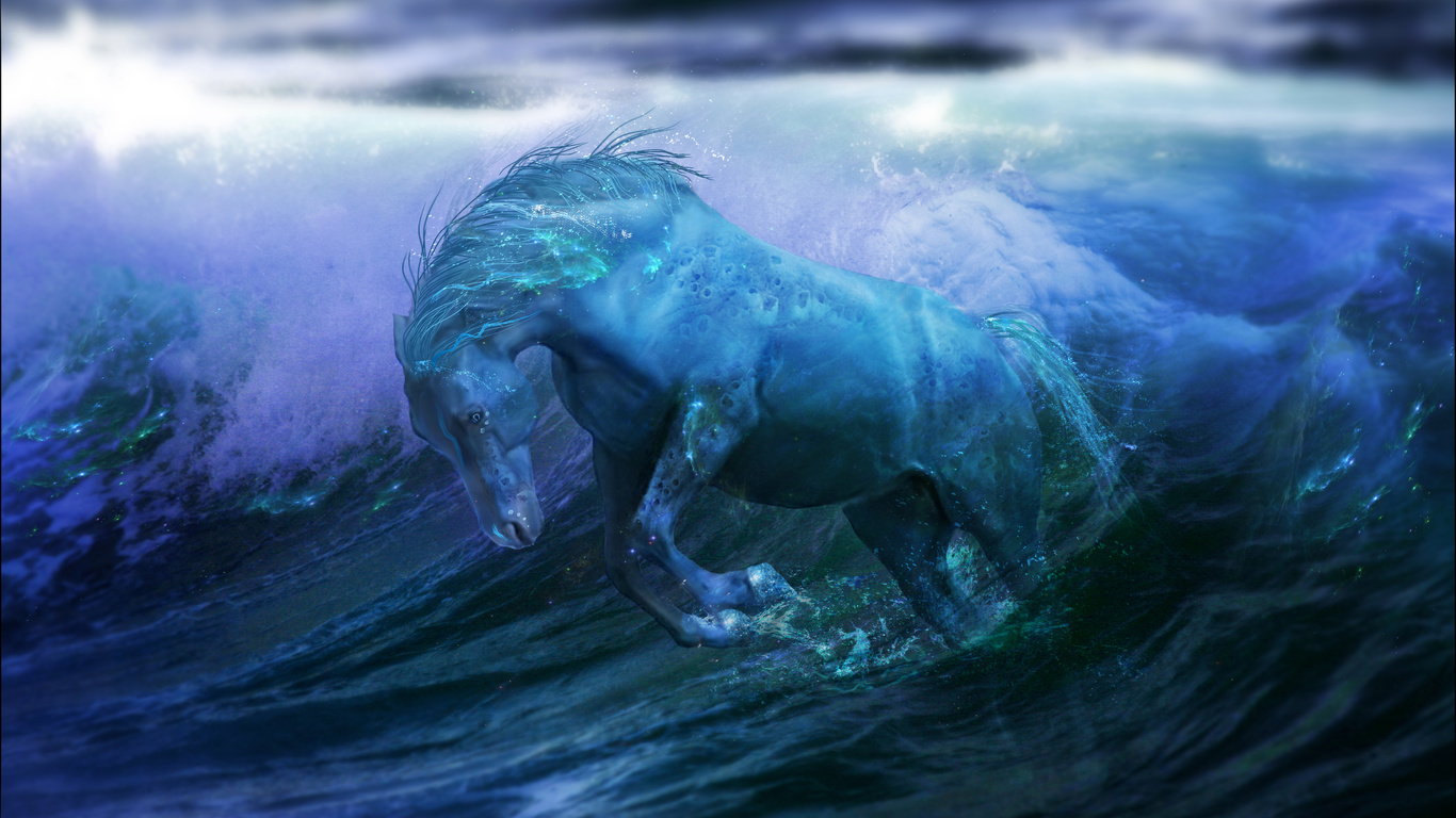 horse, Water, fantasy, , , ocean, , , 