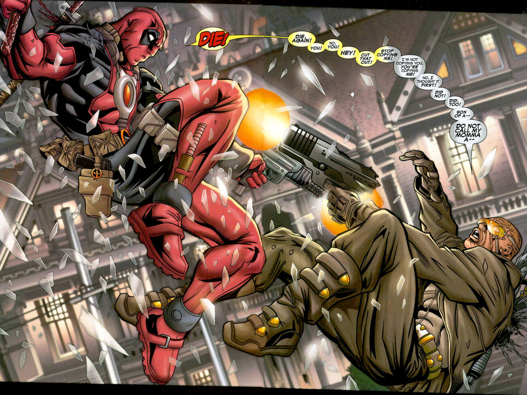 comics, , heroes, , gun, ninja, marvel, Deadpool, 