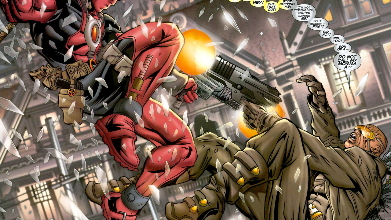 comics, , heroes, , gun, ninja, marvel, Deadpool, 