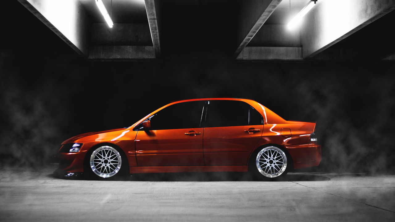 , orange, low, , Mitshubishi, lancer, ix, evo, evolution