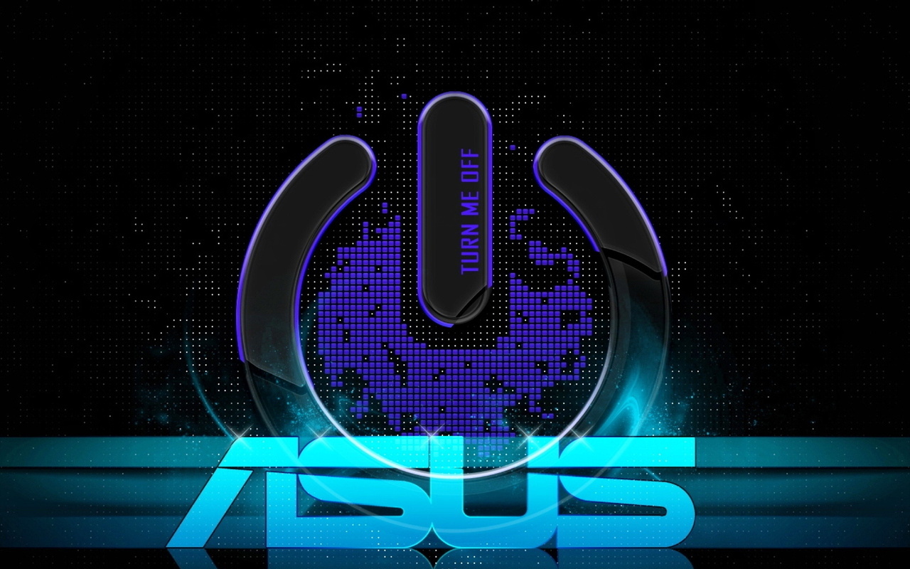 turn me off, tech, hi-tech, blue, Asus, logo, brand