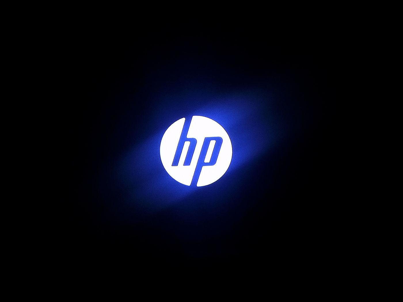 hi-tech, blue light, computer, Hp, photo, logo