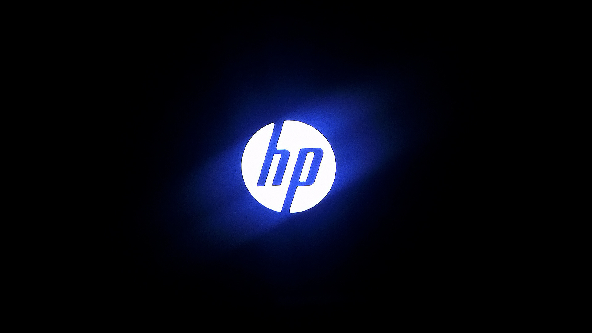 hi-tech, blue light, computer, Hp, photo, logo