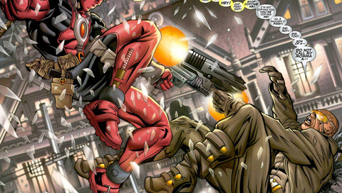 comics, , heroes, , gun, ninja, marvel, Deadpool, 